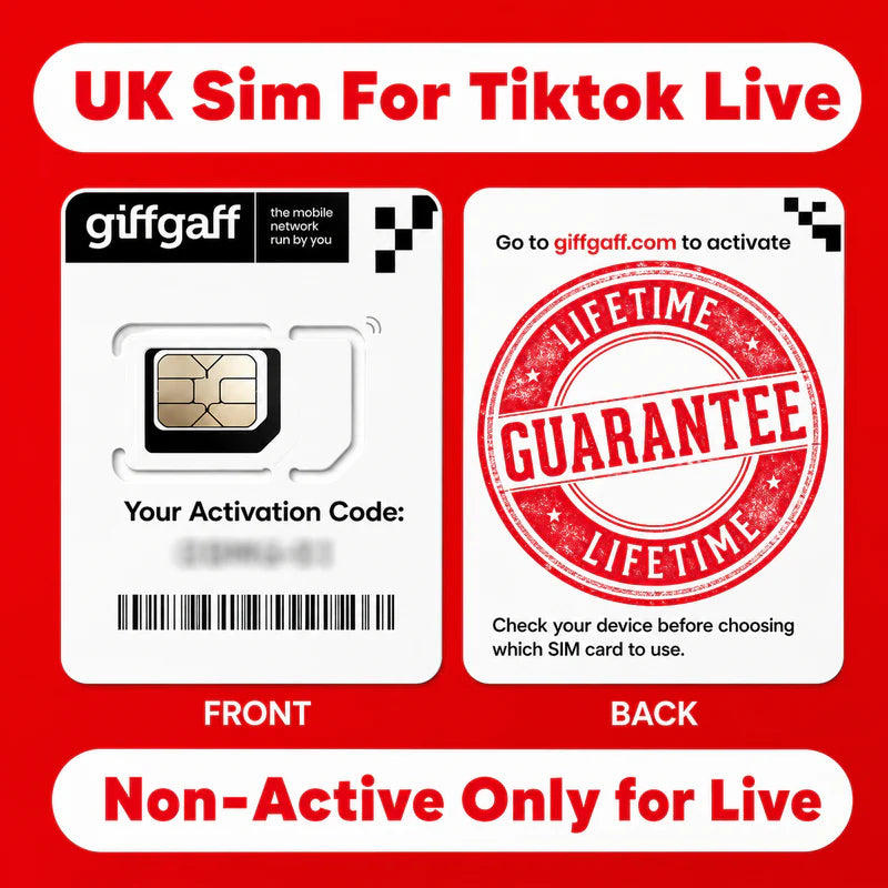 Ready-to-Use UK SIM for TikTok Live, Verification & Online Services